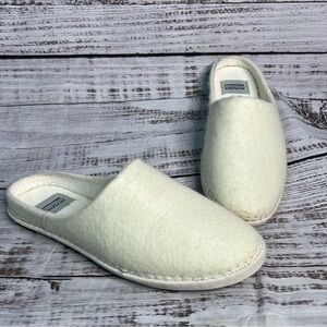 SeaVees Stag Slipper Scuffs Woolen Felt Women's 10 White Cream Slip On Huckberry